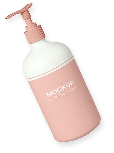 3d illustration mockup of skincare bottle packagin XUSGVYB2